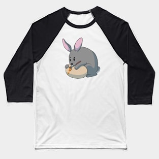 Egg painting gray Easter bunny Baseball T-Shirt